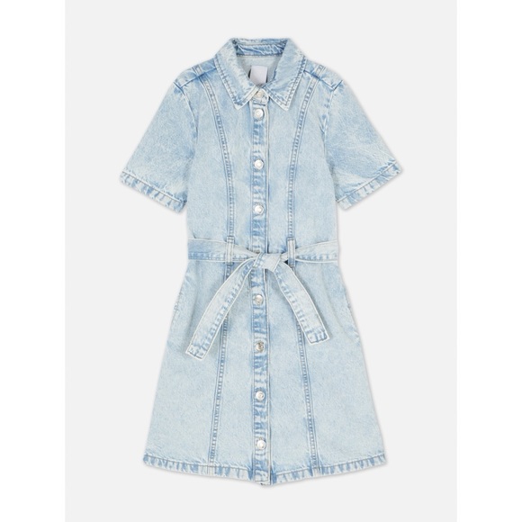 Primark | Dresses | Primark X Denim Co Denim Button Down Dress In Light Acid Wash